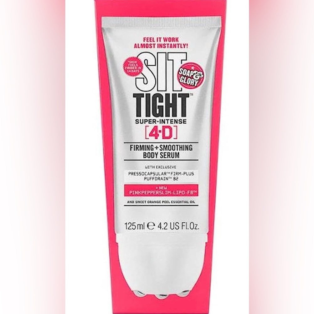 NEW Soap & Glory Sit Tight Super Intense 4-D Firming + Smoothing Body Serum